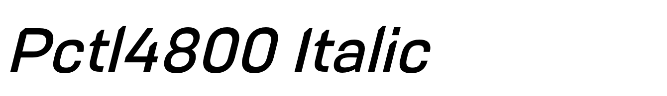 Pctl4800 Italic